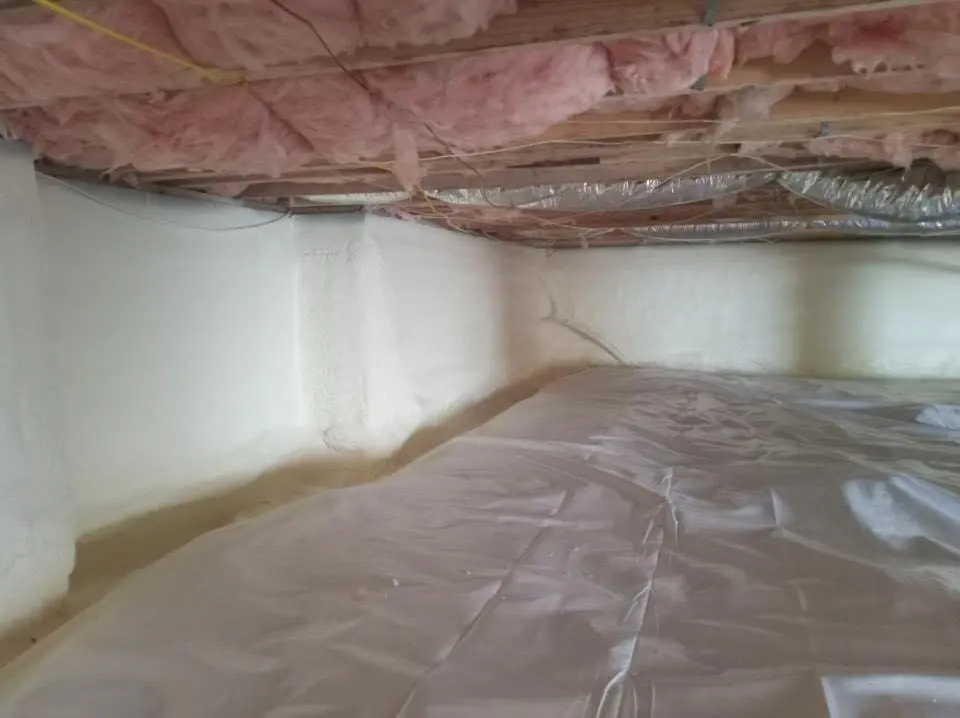 Crawl space encapsulation with closed-cell spray foam for Attic Insulation in Adel